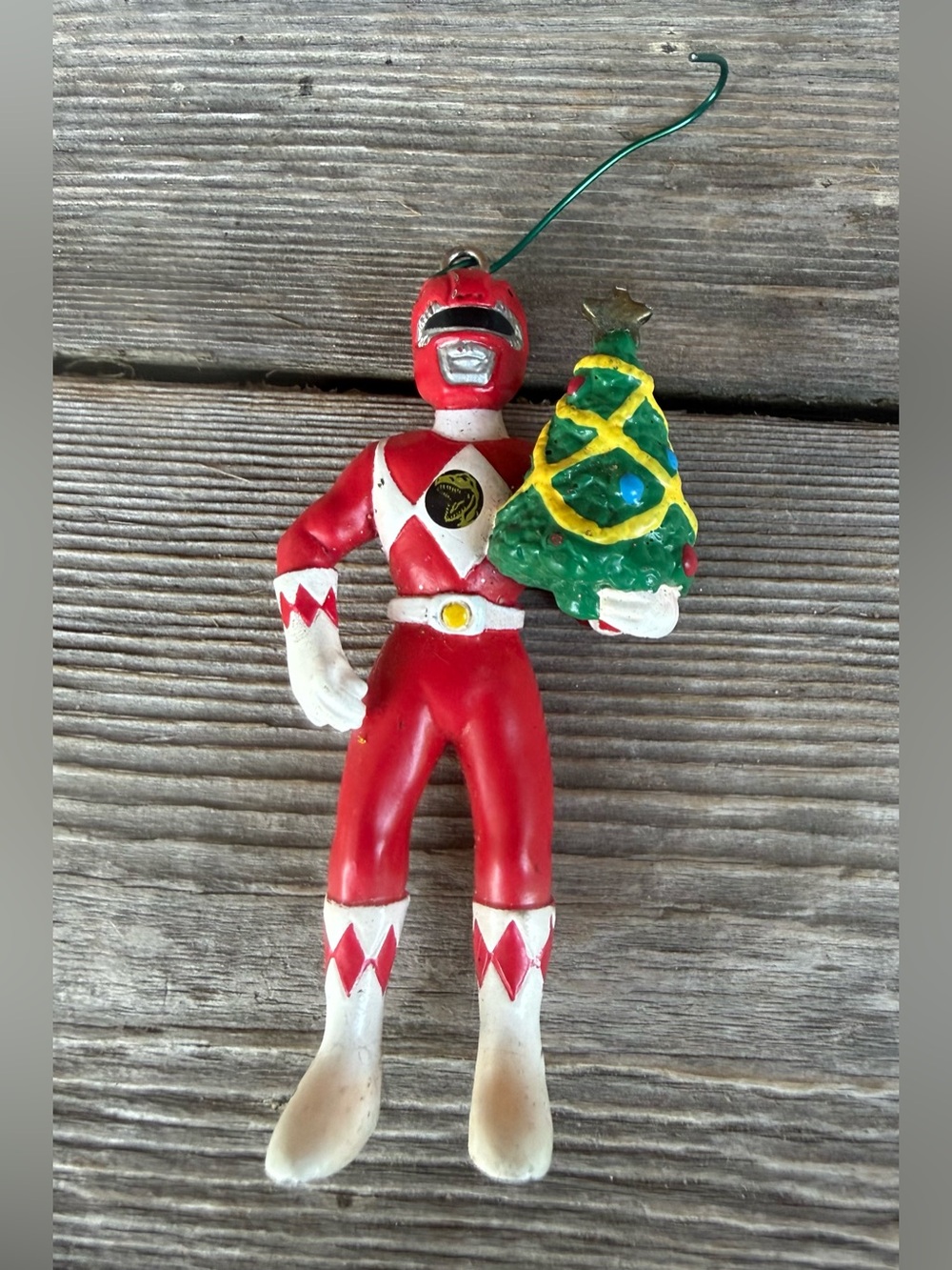 Kurt Adler MIGHTY MORPHIN POWER RANGERS Red Ranger Christmas Ornament RARE 1995
